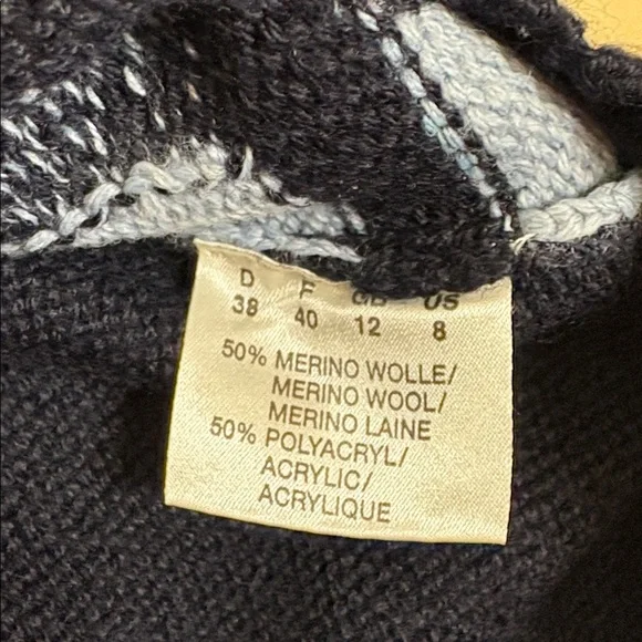 ⭐️ Olsen Navy Block Design Sweater- size 8 - Picture 7 of 8